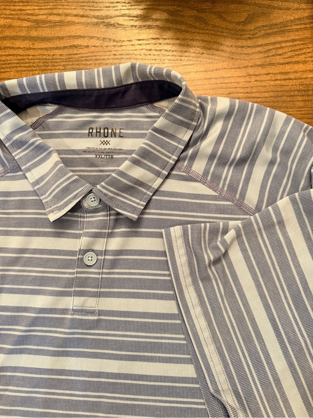 RHONE Delta Stripe Pique Polo. Size XXL